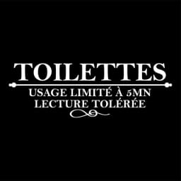 French Humor "Toilettes Usage limite a 5 mn ..." Vinyl Wall Sticker Washroom WC Wall Decals Wall Art For Home Toilet Decoration