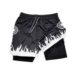 3D Print Anime Shorts Men Bilayer 2-In-1 Sports Shorts Fitness Basketball Shorts,Double-Layer Design Quick-Drying and Breathable