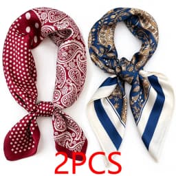 Luxury Silk Scarf Neckerchief Women's Silk Square Scarf Purse Scarf for Women Designer Silk Headscarf SJ01