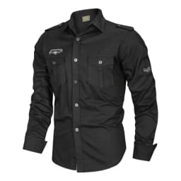 Spring Autumn Men Long Sleeve Cargo Polo Shirt Men Casual Fashion Cotton Shirt Men Tactic Military Embroidery Tops Plus Size 6XL