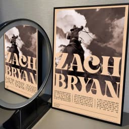 Popular Singer Z-Zach Bryan Poster High Quality Dorm Living Room Aesthetic Wall Decoration Painting Stickers Gift