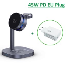 ICE Cooling Qi2.2 25W 3 in 1 Magnetic Wireless Charger Stand Fast Charging For Magsafe iPhone 17 Pro Max Apple Watch 2-8 Airpods