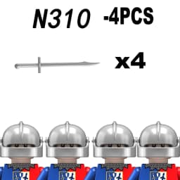 Medieval Infantry Knight Figures Building Blocks England Wars Rose Soldier Castle Military Army Guard Helmet Weapons Bricks Toys
