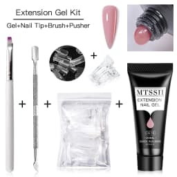 MTSSII 20m Extension Nail Gel Set Manicure Set Finger Quick Buliding Extension Gel Nail Polish Kit Soak Off UV Gel LED Nail Art