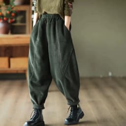 Chenille Velvet Thickened Versatile Casual Pants for Women Autumn Winter New Loose Spliced Harem Pants Female Solid Warm Trouser