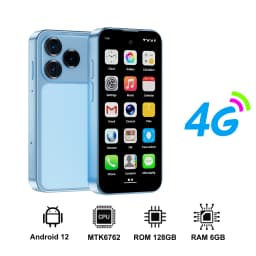 SERVO 4G LTE Mini Smartphone 3.88" Display Android 12 6GB+128GB Dual SIM Face Unlock GPS OTG WiFi Play Store Pocket Mobile Phone