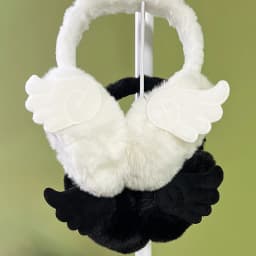 Y2K Angel Wing Soft Plush Ear Keep Warmer Winter Earmuffs For Women Outdoor Earflap Protection Ear Cover