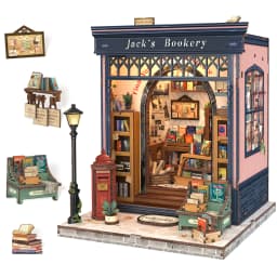 Original CUTEBEE Book Nook Kit DIY Doll House Bookshelf Insert Amazing Gift for Child Morita-Ya Japanese Style DIY Miniature Toy