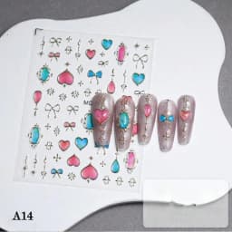 1/4 PCS 3D Metal Silver Golden Starburst Nails Stickers Manicure French Nail Art Decoration Decal Y2K Nail Art Tips Nail Charm