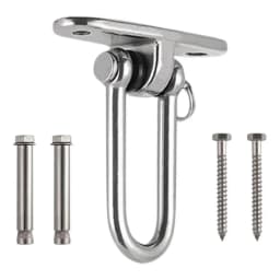 360 Rotating Swing Hangers Set 304 Stainless Steel Hanging Brackets Hammock Chair Hooks Ceiling Wall Mount Heavy Duty