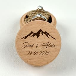 Free Personalized Engagement Ring Box Wooden Ring Box for Wedding Custom Proposal Engraved Ring Bearer Anniversary Gifts for Her