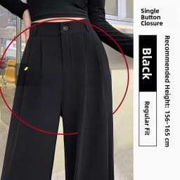 Slim Straight High Waist Trousers for Pear Shaped Women Summer Thin New Office Professional Korean Style Wide Leg Pants