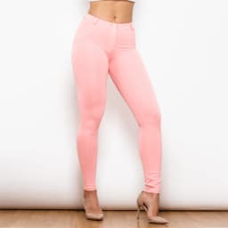 Shascullfites Melody Women's Skinny Pants Solid Color Stretch Slim Pencil Trousers Push Up Pants Sculpture Pants