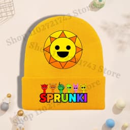 Sprunki Knitted Hat for Children Anime Cartoon Cute Knit Hat Boys Girls Winter Warm Fashion Cap Kids Windproof Hip Hop Caps Gift