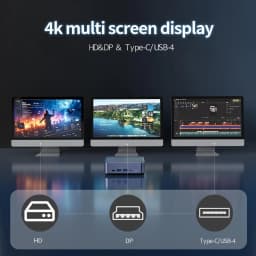 Mini PC Computer i5-1340P WIFI6 BT5.2 Mini Gaming PC 2.5G LAN USB4.0 DDR5 4800MHz PCIe SSD Mini Desktop Computer/ OpenClaw