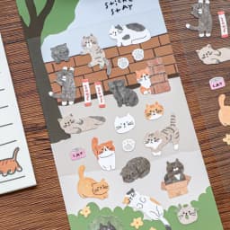 BONITO Cute Stray Cat Animals Paper Stickers Scrapbooking Diy Journal Stationery Sticker School Gift B6147