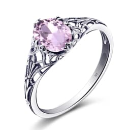 Original Female Ring 100% 925 Sterling Silver Oval Red Garnet Color Rings for Women Art Deco Revival Vintage Jewelry Wholesale