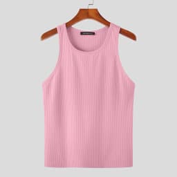 INCERUN Men Tank Tops Solid Color O-neck Sleeveless Streetwear Summer Casual Vests Skinny 2023 Fashion Leisure Men Clothing 5XL