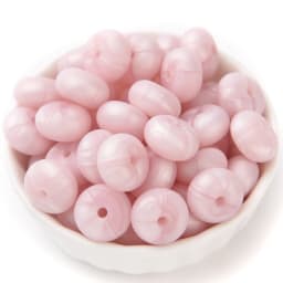 14mm 50Pcs Mini Abacus Silicone Beads Food Grade Saucer Loose Beads for Baby Teether Necklace Pacifier Clip Jewelry Making