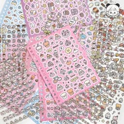 Mr Paper 16Pcs small nose ga handbook sticker book cute cartoon material book handbook stickers goo card stickers decoration