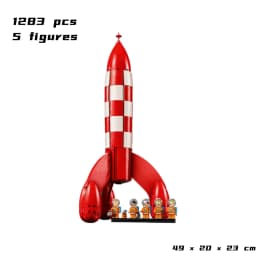 S S In Stock Moon Rocket Building Blocks Compatible 1283pcs Creative Rocket Ship Display Model Birthday Gifts for Adults Toys