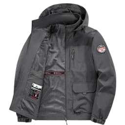 Big Size Men's Hooded Jacket Spring Autumn Casual Outdoor Coat Fashion Middle Aged Male Lightweight Windbreaker Daily Wear Tops