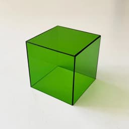 Customized Colorful 6x6cm Acrylic Cube Box Display Stand Rack for Cosmetics Jewelry Figures Toys Collectibles Display Riser Tray