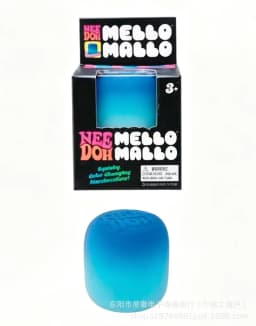 New Needoh Mello Mallo Uv Light Reactive Squish Toy Marshmallow Texture Slow Rising Squeeze Fidget Toy Sunlight Color Change
