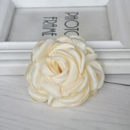 5PCS/Lot 8CM Large Satin Fabric Artificial Rose Flowers For Hats Dress Clothing Decoration DIY Brooches Hair Accessories
