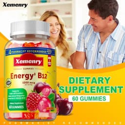 Vitamin B12 Gummies - It Helps Maintain Energy, Boosts Metabolism, and Supports Bones and The Immune System
