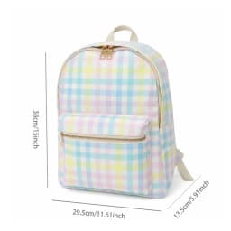 New Large Size Rainbow Plaid Fanny Pack Chest Pack Toiletry Storage Pouch Grid Outdoor Fanny Pack Travel Wash Cosmetic Bag Gift