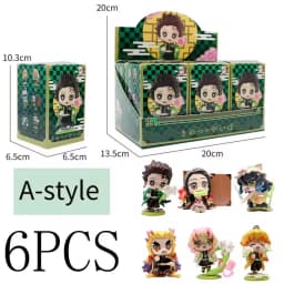 Hot sold 1-12pcs Anime Demon Slayer Model Tanjiro Kamado Nezuko cartoon figure PVC model ornament child Christmas Halloween gift