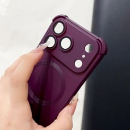 18pro Matte Airbag for Magsafe Magnetic Cases for iPhone 18 Pro Max 17 Pro 16 15 14 13 12 Lens Protection Shockproof Soft Cover