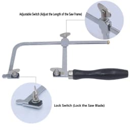 PHYHOO Jewelers Saw Frame Adjustable with 12 Blades Professional Jewelry Making Kit for Precision Cutting
