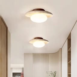 IWHD Japan Wabi Sabi LED Ceiling Lights Bedroom Bathroom Corridor Home Lighting Yellow Travertine Ceiling Lamp Lampy Sufitowe