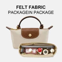 Bag Organizer Insert for Longchamp mini Women's Bag Durable Felt Storage Bag Shoulder Strap Bag Support Bag Accessories