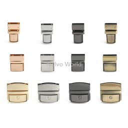 5/10/20PCS Metal Rectangle Press Push Lock For Handbags Bag Briefcase Spring Lock Snap Decorative Clasps Repair Kit Accessories