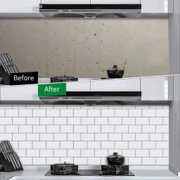 5/10 Sheets Waterproof Peel and Stick Backsplash Wall Tile for Kitchen Bathroom Easy To Clean  Room Decor Wall Decor