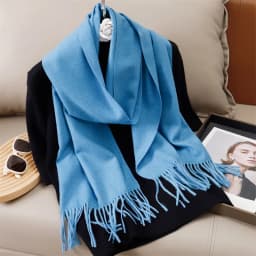 30*180cm Solid Color Women Winter Scarf Warm Thicken Cashmere Shawl Outdoor Tassels Pashmina Lady Wrap Windproof Scarves Luxury
