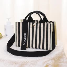 New Sle Casual Canvas Tote Bag Waterproof Commuter Crossbody Bag Faionable Striped Large Capaci Handbag for Youth