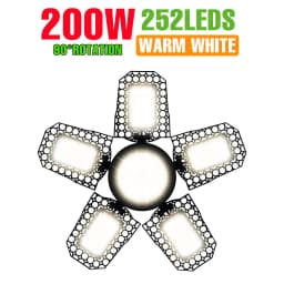 250W LED Bulb E27/E26 Lamp Garage Light AC 220V Folding Deformable High Bay Lamp 110V Spotlight Home Warehouse Workshop Basement