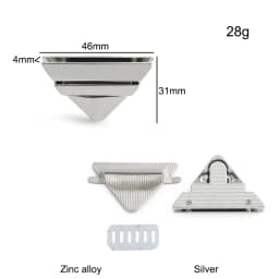 5/10/20PCS Metal Rectangle Press Push Lock For Handbags Bag Briefcase Spring Lock Snap Decorative Clasps Repair Kit Accessories