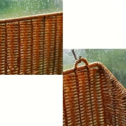 Woven Rattan Wall Storage Baskets | Adhesive Hook Hanging Shelves for Bathroom/Kitchen Organization
