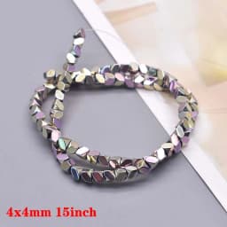 New color Natural Stone Hematite Beads Heart square Round disc Loose Spacer beads For Jewelry Making DIY