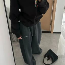Deeptown Vintage Oversized Basic Women Sweatpants Wide Leg Korean Fashion Baggy Harajuku Pants Jogging Hip Hop Trousers Autumn