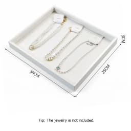 PU Leather Jewelry Display Tray for Drawer Counter Top Pendant Earrings Necklace Ring Organizer Bracelet Holder Storage Showcase