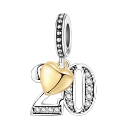 Original 15th 16 18 20 21 Anniversary Birthday Wedding S925 Sterling Silver Bead Pendant Fit Bracelet Necklace DIY Jewelry Gifts