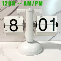 Modern Automatic Page Turning Flip Clock for Home Office Decor Technological Sense Table Clock
