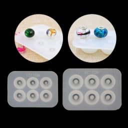 10MM Epoxy Resin Molds Big Hole Bead Silicone Mold Fit For Add-a-Bead Bracelet DIY Resin Jewelry Making