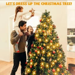 Christmas Tree String Lights with Green Ring USB Charge Christmas Lights Waterproof String Light for Outdoor Indoor Xmas Decor